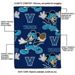 customized villanova wildcats mickey football navy quilt blanket best selling