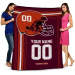 customized virginia tech hokies helmet theme maroon quilt blanket best selling