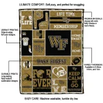 customized wake forest demon deacons helmet passion gold quilt blanket best selling