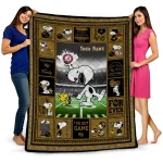 customized wake forest demon deacons snoopy coach gold quilt blanket best selling