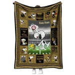customized wake forest demon deacons snoopy coach gold quilt blanket best selling
