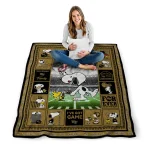 customized wake forest demon deacons snoopy coach gold quilt blanket best selling