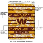 customized washington commanders layered florals burgundy white quilt blanket best selling