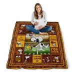 customized washington commanders snoopy coach burgundy quilt blanket best selling
