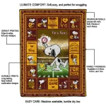 customized washington commanders snoopy coach burgundy quilt blanket best selling