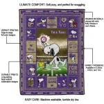 customized washington huskies snoopy coach purple quilt blanket best selling