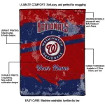 customized washington nationals brushstroke layers red quilt blanket best selling