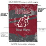 customized washington state cougars brushstroke layers crimson quilt blanket best selling