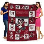 Customized Washington State Cougars Mickey Crimson White Quilt Blanket 1 customized washington state cougars mickey crimson white quilt blanket best selling