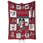 customized washington state cougars mickey crimson white quilt blanket best selling