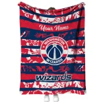 customized washington wizards layered florals blue white quilt blanket best selling