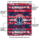 customized washington wizards layered florals blue white quilt blanket best selling