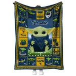 customized west virginia mountaineers yody baby pattern blue quilt blanket best selling
