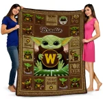 customized western michigan broncos yody baby pattern brown quilt blanket best selling