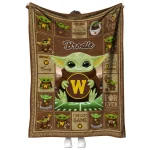 customized western michigan broncos yody baby pattern brown quilt blanket best selling