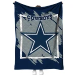 dallas cowboys block border blue quilt blanket best selling