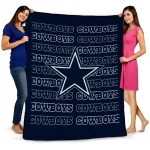dallas cowboys bold red blue quilt blanket best selling