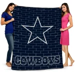 dallas cowboys brick grid blue quilt blanket best selling