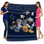 dallas cowboys disney football blue quilt blanket best selling