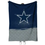dallas cowboys dot illusion blue quilt blanket best selling