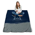 dallas cowboys dot illusion blue quilt blanket best selling