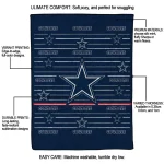 dallas cowboys handdrawn stripes blue quilt blanket best selling