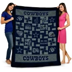 dallas cowboys helmet heart blue quilt blanket best selling