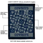 dallas cowboys helmet heart blue quilt blanket best selling