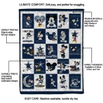 dallas cowboys mickey pattern blue white quilt blanket best selling