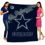 dallas cowboys shield badge blue quilt blanket best selling