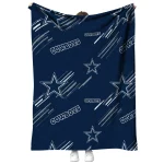 dallas cowboys sketch lines blue quilt blanket best selling