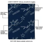 dallas cowboys sketch lines blue quilt blanket best selling