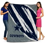 dallas cowboys stroke art blue white quilt blanket best selling