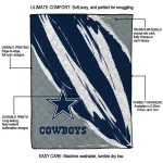 dallas cowboys stroke art blue white quilt blanket best selling