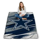 dallas cowboys wild lines blue white quilt blanket best selling