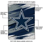 dallas cowboys wild lines blue white quilt blanket best selling