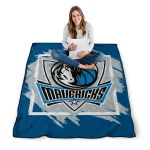 dallas mavericks block border blue quilt blanket best selling