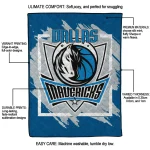 dallas mavericks block border blue quilt blanket best selling
