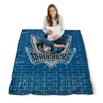 dallas mavericks brick grid blue quilt blanket best selling