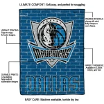 dallas mavericks brick grid blue quilt blanket best selling