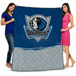 dallas mavericks dot illusion blue quilt blanket best selling