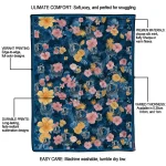 dallas mavericks hibiscus foliage blue quilt blanket best selling