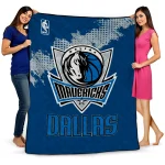 dallas mavericks nba grunge blue quilt blanket best selling
