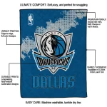 dallas mavericks nba grunge blue quilt blanket best selling