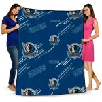 dallas mavericks sketch lines blue quilt blanket best selling