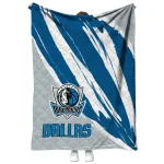 dallas mavericks stroke art blue white quilt blanket best selling
