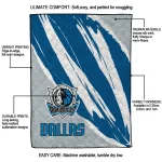 dallas mavericks stroke art blue white quilt blanket best selling