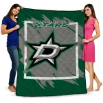 dallas stars block border green quilt blanket best selling