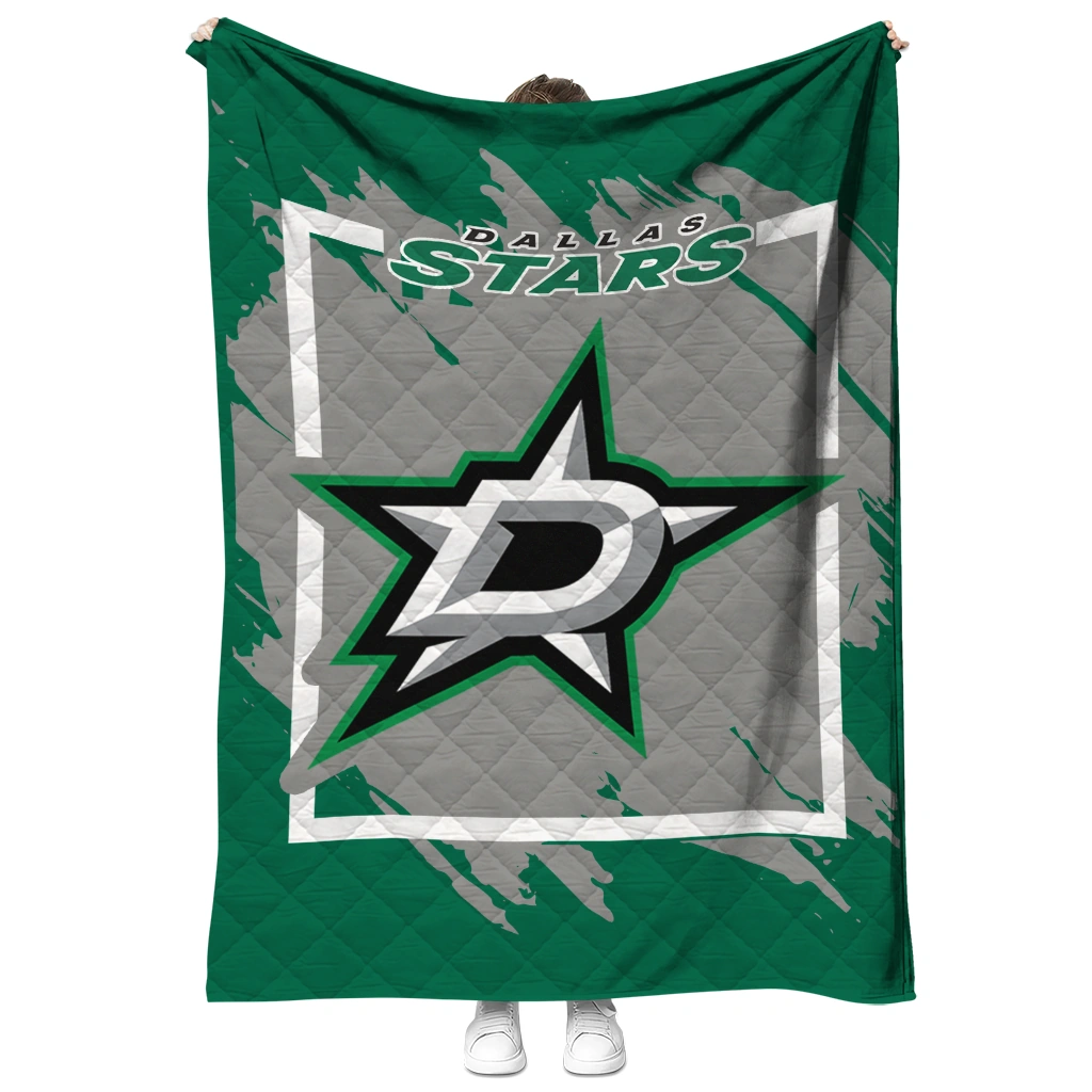 dallas stars block border green quilt blanket fashion forward