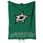 dallas stars brick grid green quilt blanket best selling